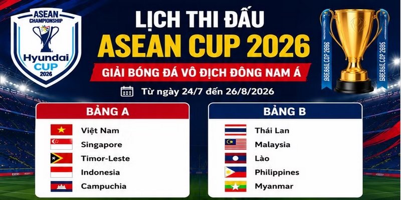 Lịch thi đấu ASEAN Cup 2026: Cẩm nang theo dõi toàn giải